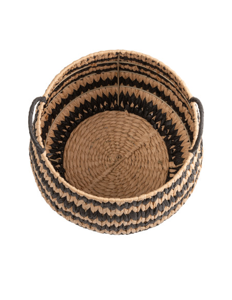 Canasto Chevron L Negro - Decoración Moderna y Elegante