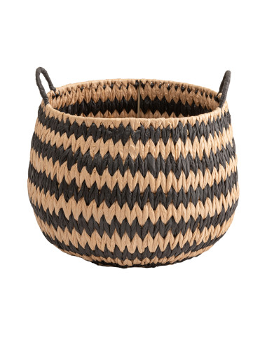 Canasto Chevron L Negro - Decoración Moderna y Elegante