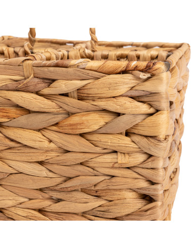 Canasto de Fibra Natural con 4 Divisiones - Organizador Decorativo