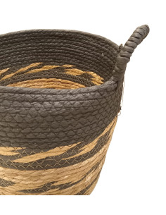 Canasto de Pino con Fibra M - Decoración Rústica y Natural 2