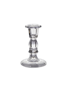 Candelabro de Vidrio Transparente 17cm - Decoración Moderna 2