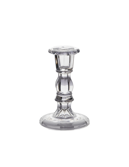 Candelabro de Vidrio Transparente 17cm - Decoración Moderna