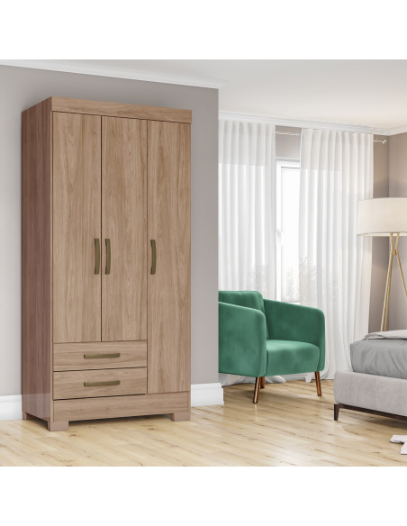 Closet 3 Puertas Jequitibia - Mueble de Dormitorio