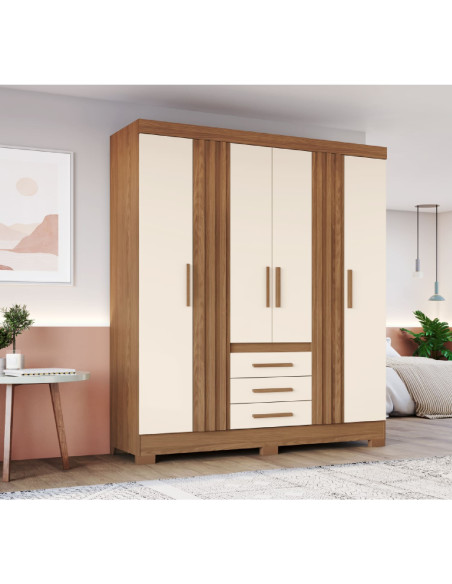 Closet 6 Puertas Tupandi - Armado Requerido, Garantía 6 Meses