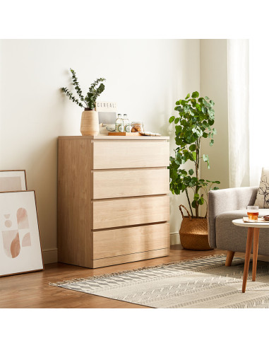 Cómoda 4 cajones Kaia café