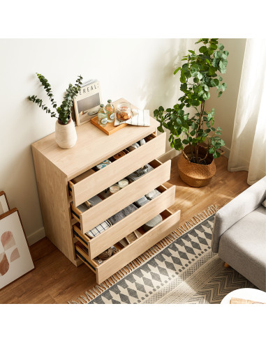 Cómoda 4 cajones Kaia café