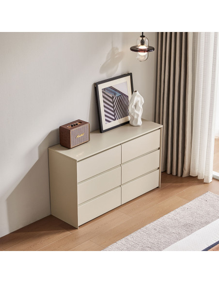 Cómoda 6 cajones Auri crema