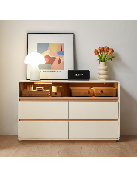 Cómoda 6 cajones Aiko beige