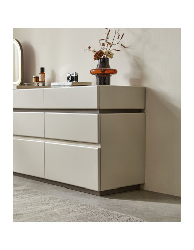 Cómoda 6 cajones Kanso gris claro
