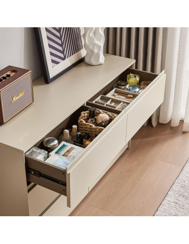 Cómoda 6 cajones Auri crema