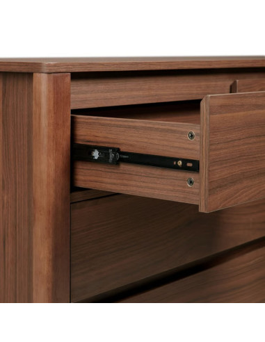 Cómoda 7 cajones Luntra café oscuro