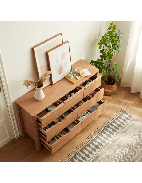 Cómoda 7 cajones Milán café