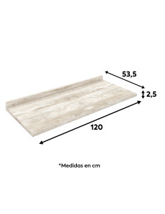 Cubierta de Cocina Americana Gris 120cm - Muebles de Cocina 2