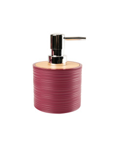 Dispensador de Jabón Plástico Estriado Turquesa con Bambú