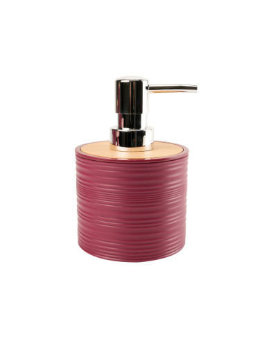 Dispensador de Jabón Plástico Estriado Turquesa con Bambú