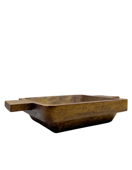 Ensaladera de Madera Oscura 37,5x25x5cm - Elegante y Funcional