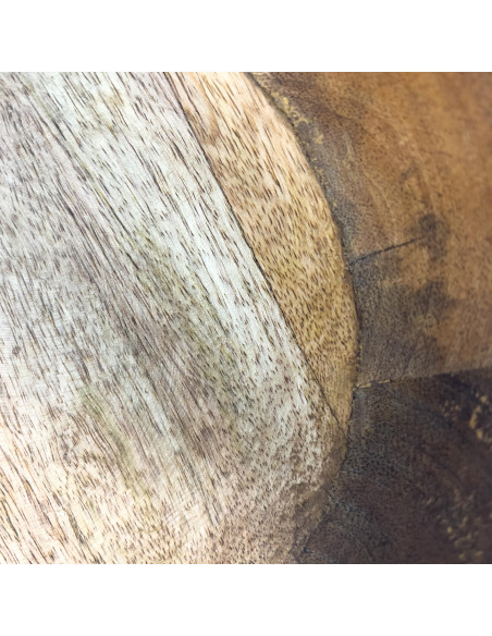 Ensaladera de Madera con Pedestal Tostada - Elegante y Rústica