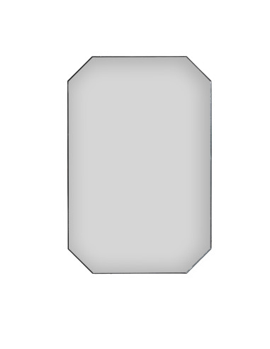 Espejo Rectangular Frode Negro 40,5x60cm - Decoración Moderna