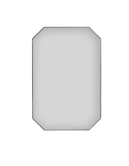 Espejo Rectangular Frode Negro 40,5x60cm - Decoración Moderna