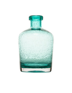 Florero de Vidrio Botella Verde 18cm - Decoración Elegante