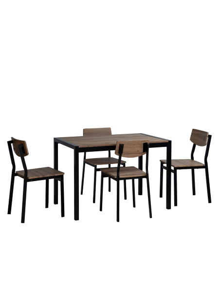 Juego Comedor 4 Sillas Toronto Negro - Elegante y Funcional