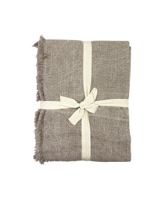 Mantel Slub Gris Liso 150x250cm - Elegante y Moderno
