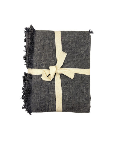 Mantel Slub gris osc 150x250cm