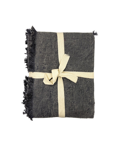 Mantel Slub gris osc 150x250cm