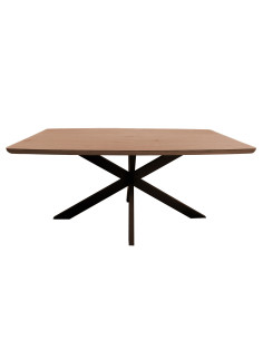 Mesa Comedor 6 Puestos Bonaire Madera Oscura - Elegante y Cálida 2