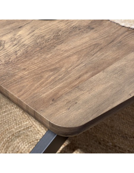 Mesa Comedor 6 Puestos Bonaire Madera Oscura - Elegante y Cálida