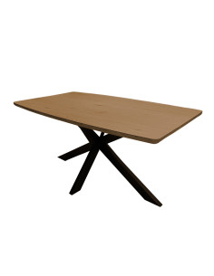 Mesa Comedor 6 Puestos Bonaire Madera Oscura - Elegante y Cálida