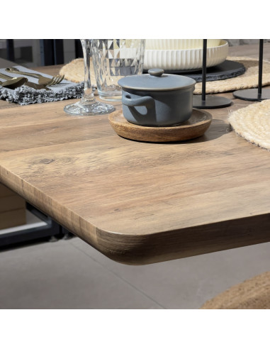 Mesa Comedor 6 Puestos Bonaire Madera Oscura - Elegante y Cálida