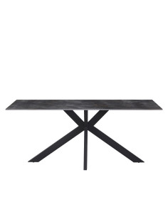 Mesa Comedor 6 Puestos Verona Negro - Elegante y Funcional