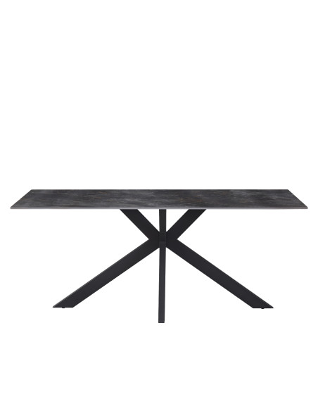 Mesa Comedor 6 Puestos Verona Negro - Elegante y Funcional