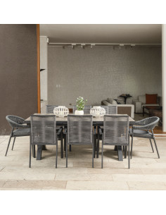 Mesa Terraza Extensible Sultán Gris 202-263cm - Muebles Exterior 2