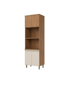 Mueble Horno Requinte 71.5cm Madera y Beige 4 Puertas