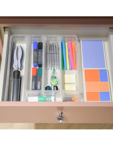 Organizador de Cubiertos de Plástico Transparente - Cocina