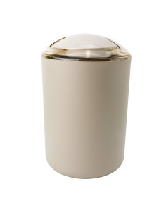 Papelero Plástico Beige 3L - Accesorio Baño Práctico y Elegante