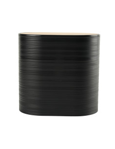 Papelero Plástico Estriado Negro - Accesorio Baño Práctico