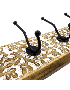 Perchero de Madera Tallada 38cm - Elegante y Funcional 2