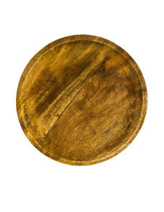 Plato de Madera Tostado 25cm - Menaje de Mesa Rústico