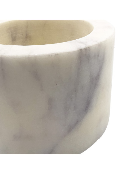 Pocillo de Mármol Blanco 7x7x5cm - Elegante y Minimalista