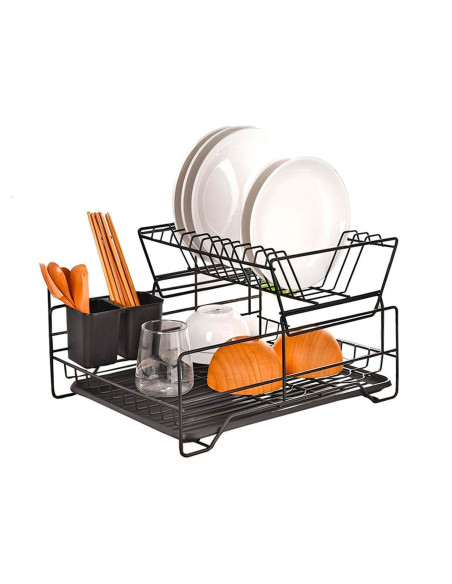 Secaplatos Doble 43.5x33x26.5cm - Escurridor Práctico Cocina