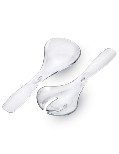 Set Cubiertos Ensalada Transparente - Menaje de Cocina