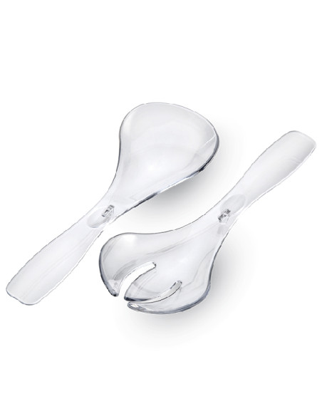 Set Cubiertos Ensalada Transparente - Menaje de Cocina