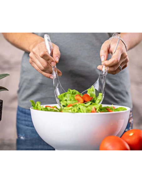 Set Cubiertos Ensalada Transparente - Menaje de Cocina