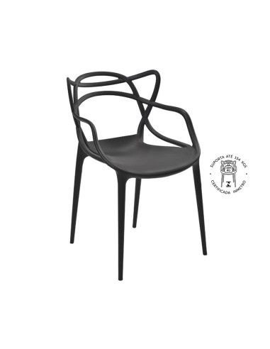 Silla PP Allegra Negro - Silla Moderna de Polipropileno