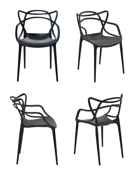 Silla PP Allegra Negro - Silla Moderna de Polipropileno