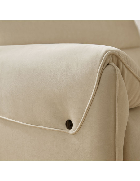 Sofá 3 Cuerpos Alina Blanco - Mueble de Living Moderno