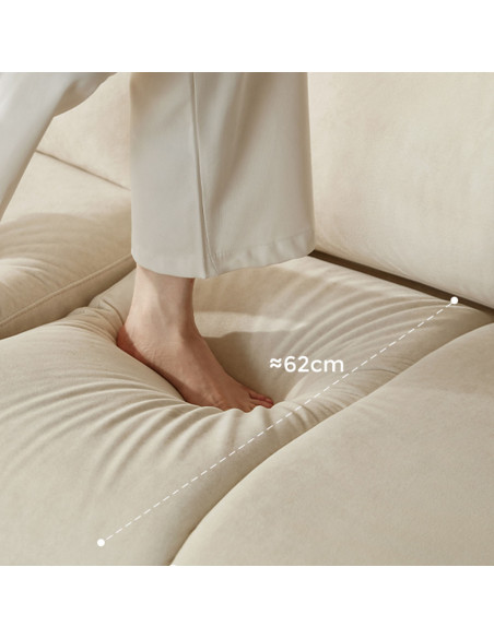 Sofá 3 Cuerpos Alina Blanco - Mueble de Living Moderno